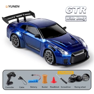 1/20 4WD RC Drift GTR รถกีฬารถ Full Scale รีโมทคอนโทรล Air Force สีเทา 911 Dodge Hellcat ความเร็วสูงรถแข่งรุ่นของเล่น