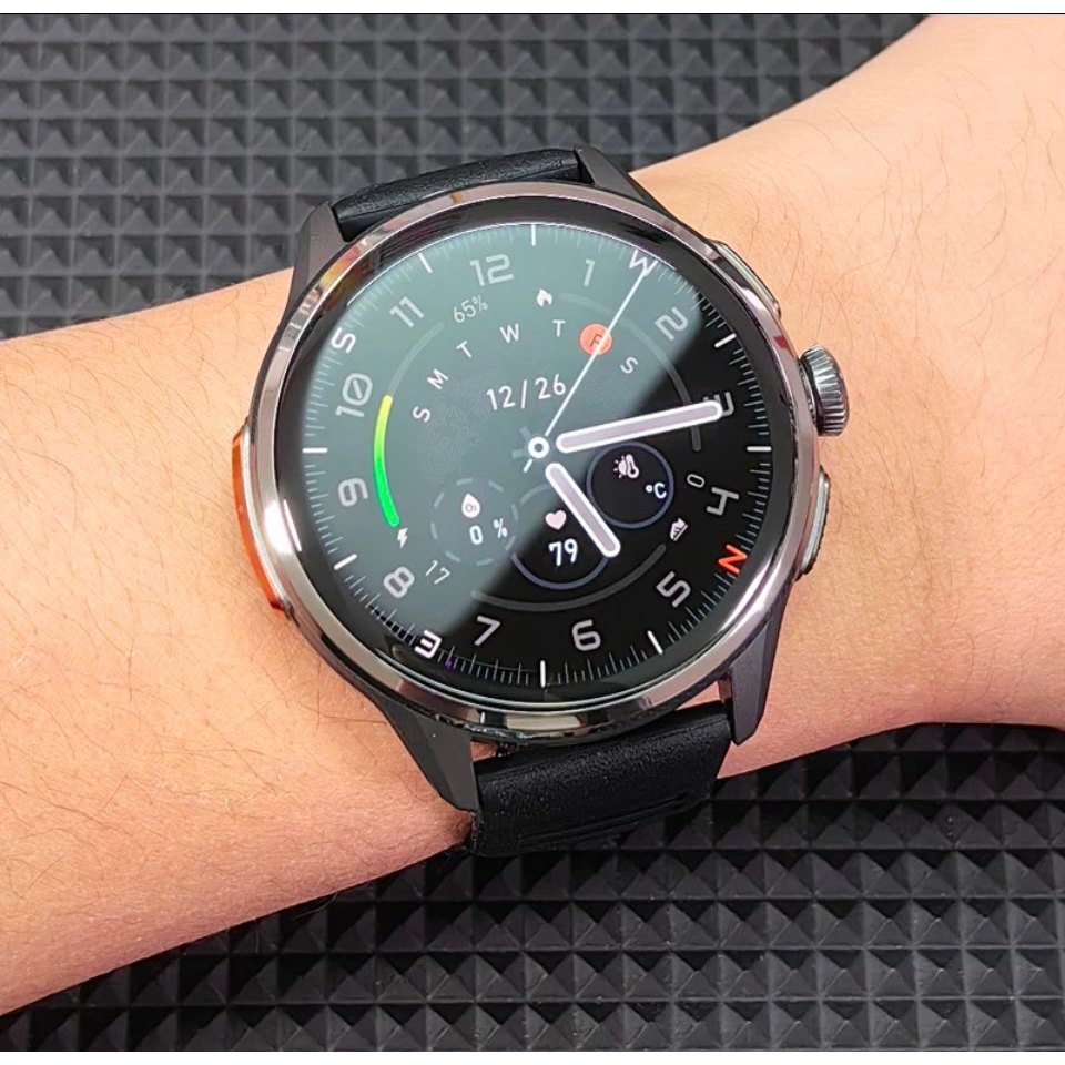 Puemiu Android สมาร์ทนาฬิกา H100 3+32GB 4G ซิมการ์ด AMOLED หมุนกล้อง APP ดาวน์โหลด 2026 wifi GPS NFC