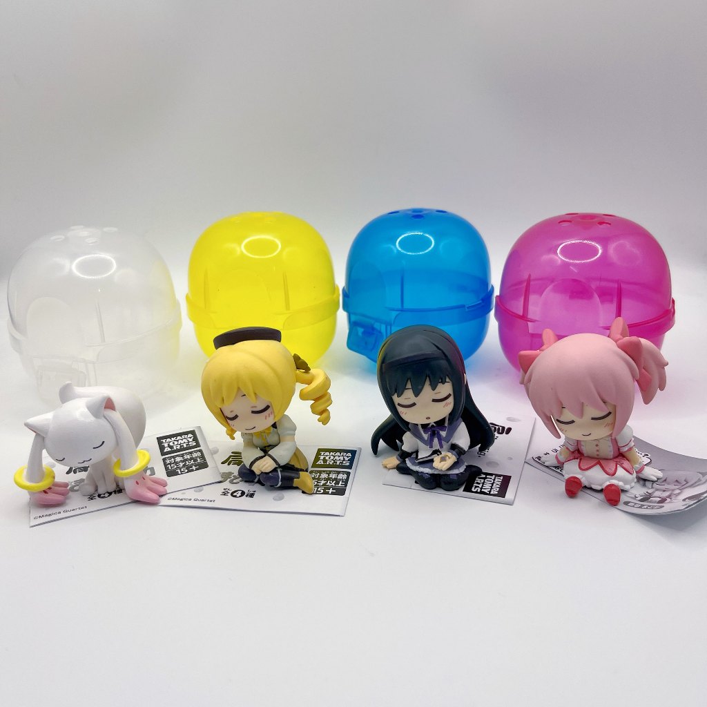 4 ชิ้น/เซ็ตการ์ตูนอะนิเมะ Puella Magi Madoka Magica รุ่น Q Gashapon Madoka Kaname Homura Akemi Mami Tomoe Kyubey Incubator PVC Action Figure ตุ๊กตาของเล่น