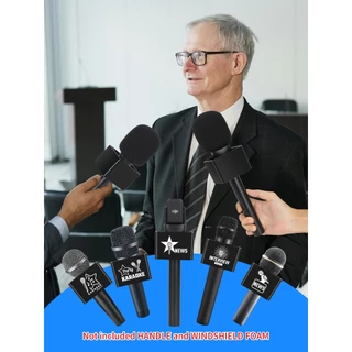 Square Cubic Microphone Flag Station - สําหรับ DJI Mic 1/2, Rode Wireless GO/GO II/ME/PRO Handle ไมโครโฟนสัมภาษณ์ไร้สาย, ธงไมโครโฟน ABS, อุปกรณ์เสริมไมโครโฟน