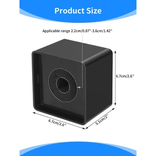 Square Cubic Microphone Flag Station - สําหรับ DJI Mic 1/2, Rode Wireless GO/GO II/ME/PRO Handle ไมโครโฟนสัมภาษณ์ไร้สาย, ธงไมโครโฟน ABS, อุปกรณ์เสริมไมโครโฟน