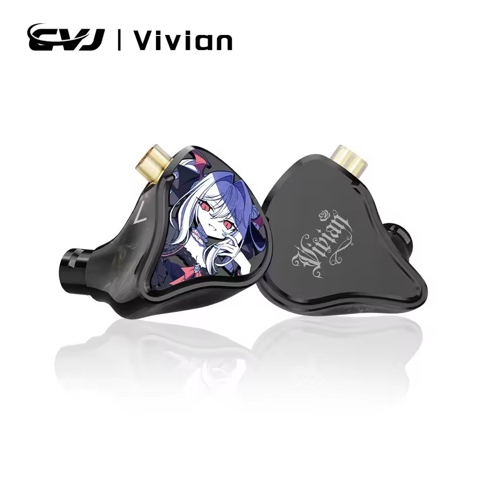 CVJ Vivian 10 มม.แบบไดนามิกหูฟังชนิดใส่ในหูเหมาะสําหรับเกม 0.78 มม.2Pin สายที่ถอดออกได้ HiFi คุณภาพเ