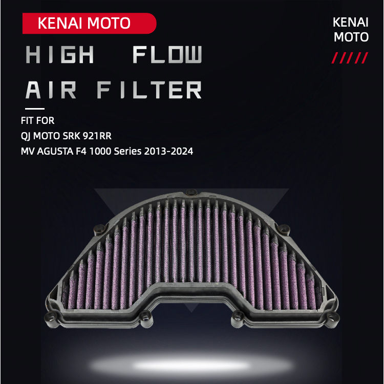 【KENAI】QJ MOTO SRK 921RR/MV Agusta F4 1000 Series High Flow กรองอากาศล้างทําความสะอาดได้