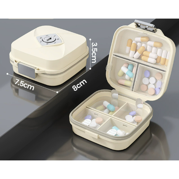 กล่องยาเดินทาง One-Week ที่สร้างสรรค์แบบพกพา ขนาด 7.5x8x3.5ซม
