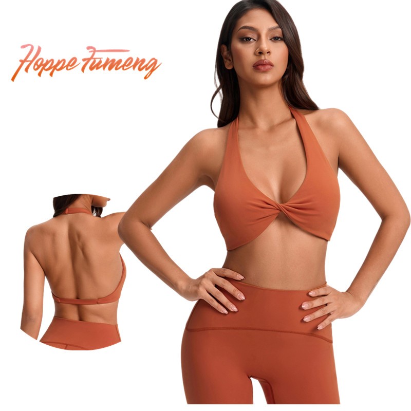 Hoppe Fumeng สปอร์ตบราสำหรับผู้หญิงสไตล์เซ็กซี่ สำหรับใส่ออกกำลังกายที่ฟิตเนส – โปรปัง