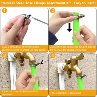 A&D เข็มขัดรัดท่อ เหล็กรัดสแตนเลส 304 เหล็กรัดสายยาง แคล้มรัดท่อ Hose Clip กิ๊ปรัดท่อ เข็มขัดรัดสายยาง