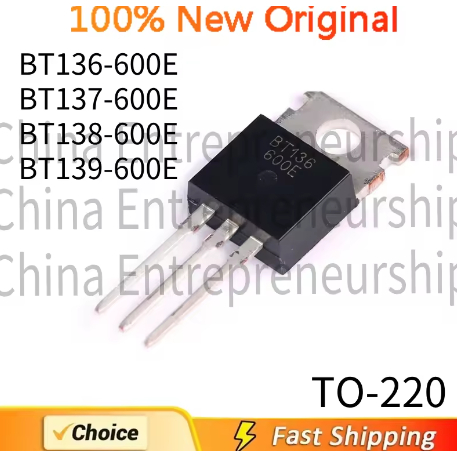 5 ชิ้น TO-220 BT136-600E BT136 BT137-600E BT137 BT138-600E BT138 BT139-600E BT139 TRIAC 100% คุณภาพ 