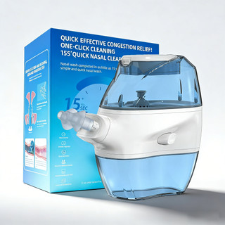 Dispositivo Elétrico De Enxágue Nasal 360 ° Limpador De Sinusite Portátil Giratório De Cabeça Dupla Para Recuperação Aut