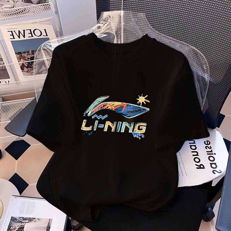 เสื้อยืดเด็กแบรนด์ NASALEE ลายตัวอักษร N I N G และดวงอาทิตย์ สำหรับเด็ก 3-16 ปี เนื้อผ้าฝ้ายนิ่ม ใส่