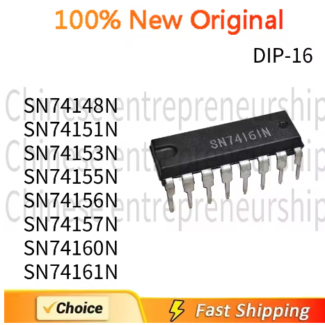 5PCS DIP16 SN74148N SN74151N SN74153N SN74155N SN74156N SN74157N SN74160N SN74161N IC CHIP 100% คุณภ
