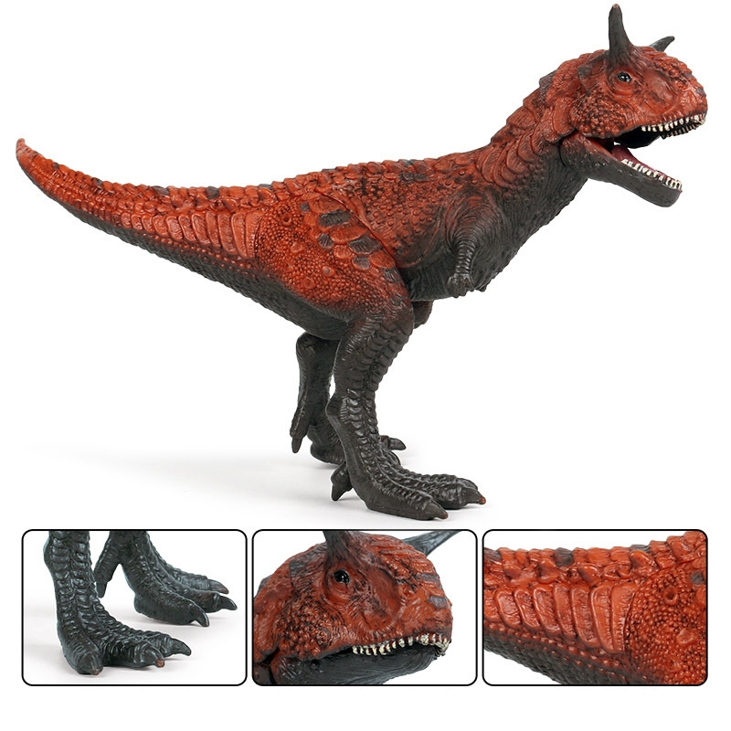 Carnotaurus จําลอง Solid ขนาดใหญ่กินเนื้อ Bull Dragon ของเล่นไดโนเสาร์ Jurassic Bull Dragon สัตว์รุ่น Static เครื่องประดับพลาสติก