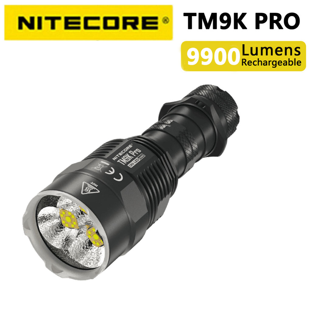 NITECORE TM9K Pro 9900 ลูเมน ชาร์จได้ด้วย USB-C เหมาะสำหรับการตั้งแคมป์และการใช้งานกลางแจ้ง
