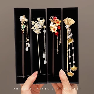 กิ๊บติดผมหญิงใหม่สไตล์จีน Niche High-End พู่โบราณขั้นตอนเขย่า Hanfu Headdress Retro Hairpin