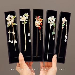 กิ๊บติดผมหญิงใหม่สไตล์จีน Niche High-End พู่โบราณขั้นตอนเขย่า Hanfu Headdress Retro Hairpin