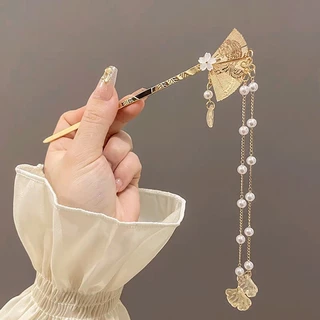 กิ๊บติดผมหญิงใหม่สไตล์จีน Niche High-End พู่โบราณขั้นตอนเขย่า Hanfu Headdress Retro Hairpin