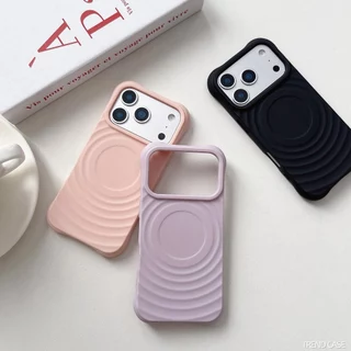 หรูหราซิลิโคนเหลวระลอกน้ําเคสโทรศัพท์สําหรับiPhone 17 Air 16 15 14 13 12 11 Pro Max Plus Wave Corrugateปกอ่อน