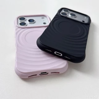 หรูหราซิลิโคนเหลวระลอกน้ําเคสโทรศัพท์สําหรับiPhone 17 Air 16 15 14 13 12 11 Pro Max Plus Wave Corrugateปกอ่อน