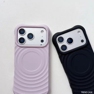 หรูหราซิลิโคนเหลวระลอกน้ําเคสโทรศัพท์สําหรับiPhone 17 Air 16 15 14 13 12 11 Pro Max Plus Wave Corrugateปกอ่อน