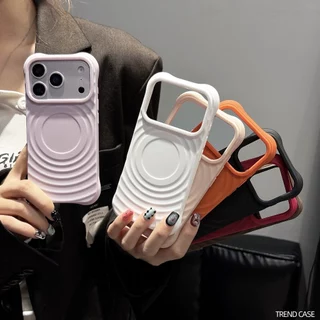 หรูหราซิลิโคนเหลวระลอกน้ําเคสโทรศัพท์สําหรับiPhone 17 Air 16 15 14 13 12 11 Pro Max Plus Wave Corrugateปกอ่อน
