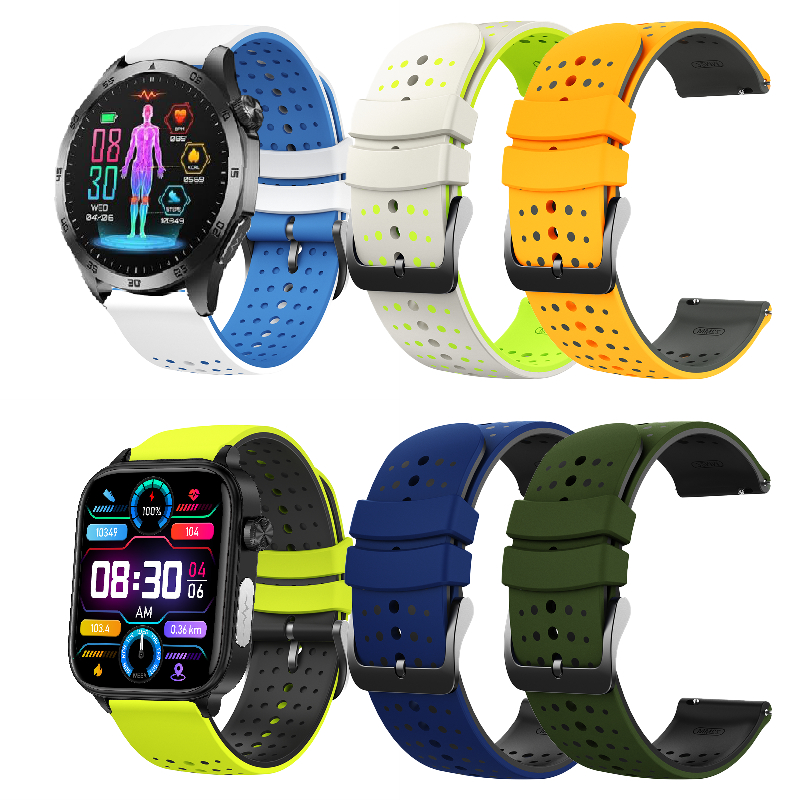 สําหรับ Pure Health Life HR5 / HR5s สายรัดทดแทนแบบนุ่มและผิวหนัง (22 มม. หลายสี)