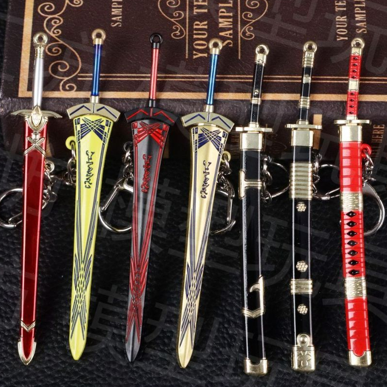 12 ซม. fate Sword of Destiny Sword in the Stone Sword Of Victory จี้ดาบอะนิเมะ สินค้ารุ่นอาวุธพวงกุญ
