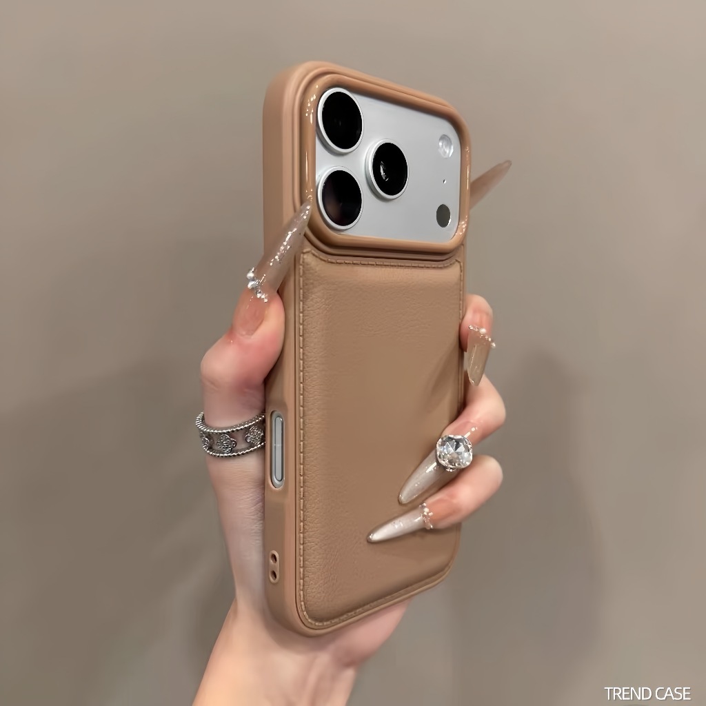 แฟชั่นหรูหรากลอง Cortex เคสโทรศัพท์ธรรมดาสําหรับ iPhone 17 Pro 16 15 14 Plus 13 12 11 Pro Max 17 Air กันกระแทกฝาครอบ