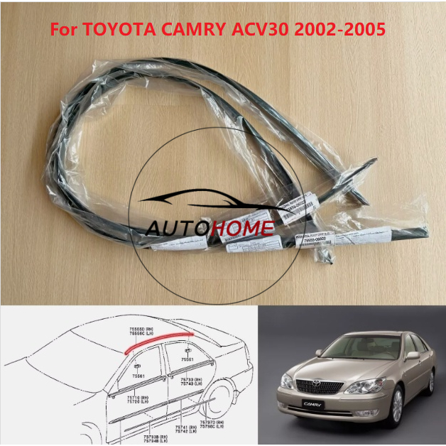 หลังคาลอก/แถบยางหลังคารถ/แถบซีลหลังคาสําหรับTOYOTA CAMRY ACV30 ACV31 2002 2003 2004 2005 2006