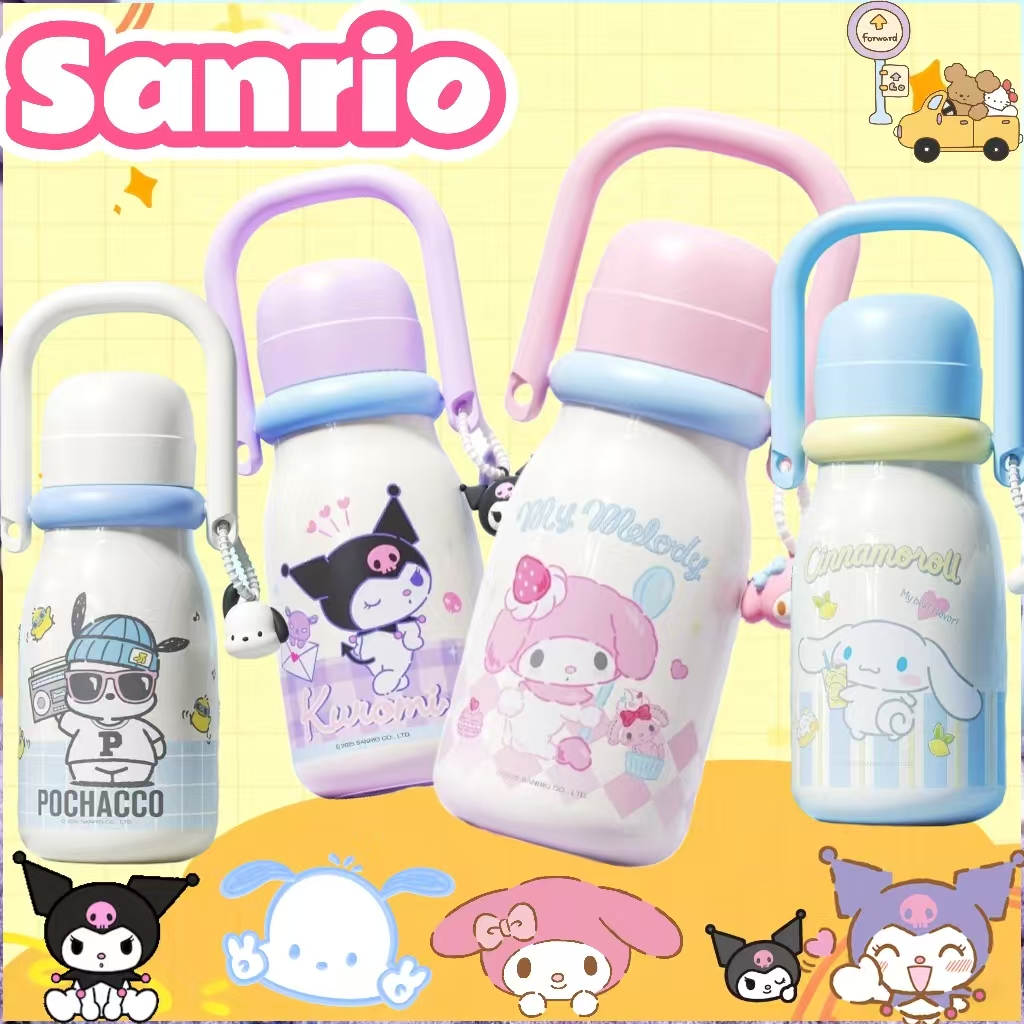 【Sanrio】แก้วน้ำสแตนเลส SUS316แก้วน้ำมีหูจับ แก้วเก็บความเย็น แก้วน้ำเก็บอุณหภูมิ