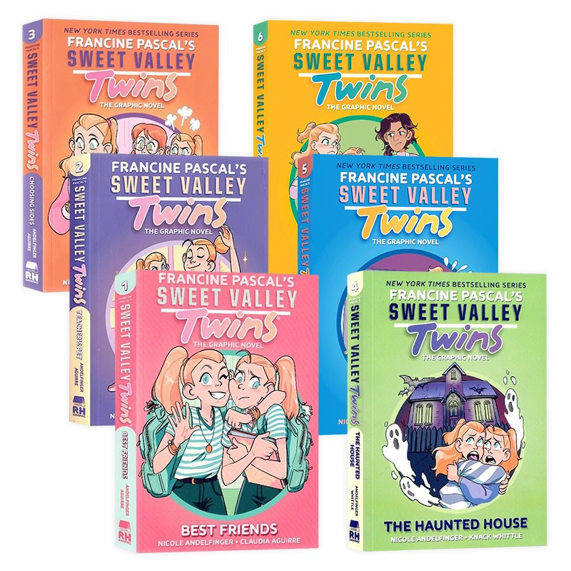 Sweet Valley Twins Series 1-6 เล่มต้นฉบับภาษาอังกฤษ Sweet Valley Twins อารมณ์ขันการ์ตูนสีเต็มรูปแบบ