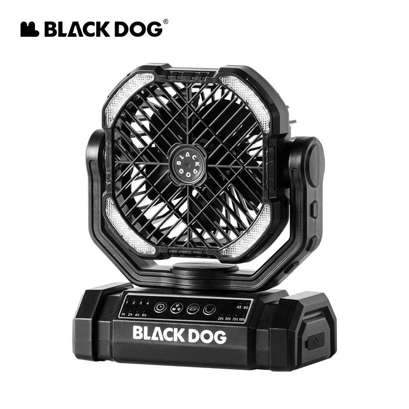 BLACKDOG พัดลมแคมป์ปิ้ง พกพา 10000mAh ไร้สาย Type-C Qiangxi สำหรับบาร์บีคิว กลางคืน