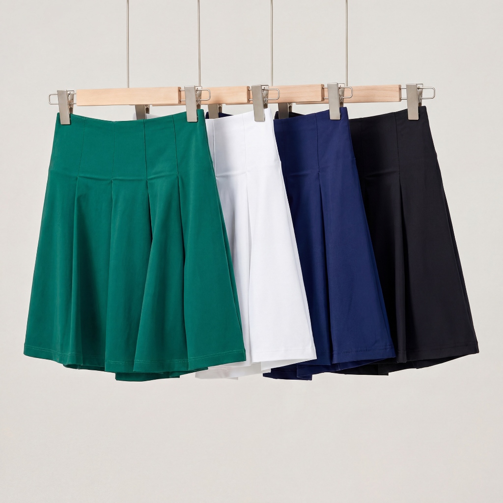 LASMAN กระโปรงเทนนิสสำหรับผู้หญิง เหมาะสำหรับเล่นกีฬาในฤดูร้อน แห้งเร็วและนุ่ม -QK060 - รูปที่ 6