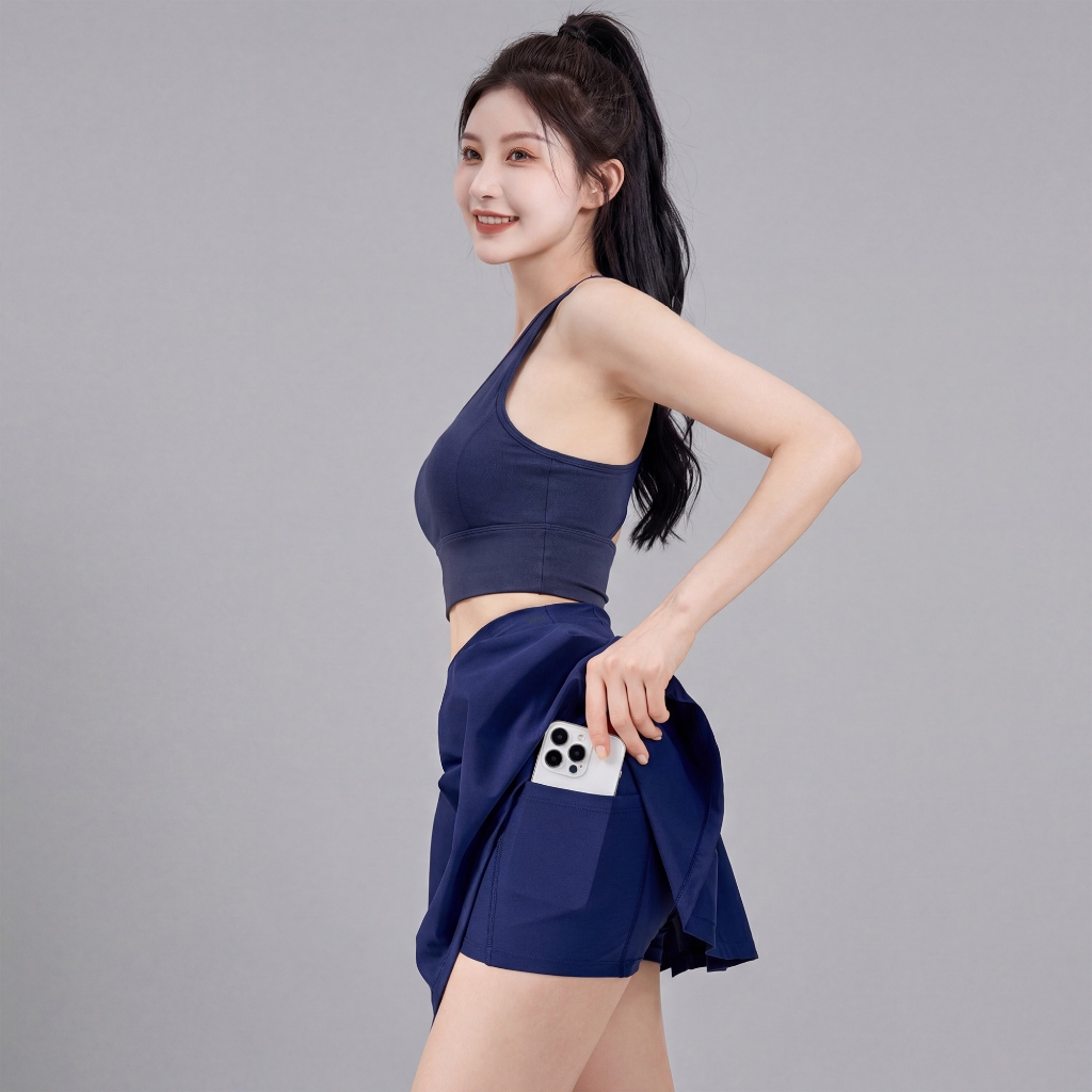 LASMAN กระโปรงเทนนิสสำหรับผู้หญิง เหมาะสำหรับเล่นกีฬาในฤดูร้อน แห้งเร็วและนุ่ม -QK060 - รูปที่ 4