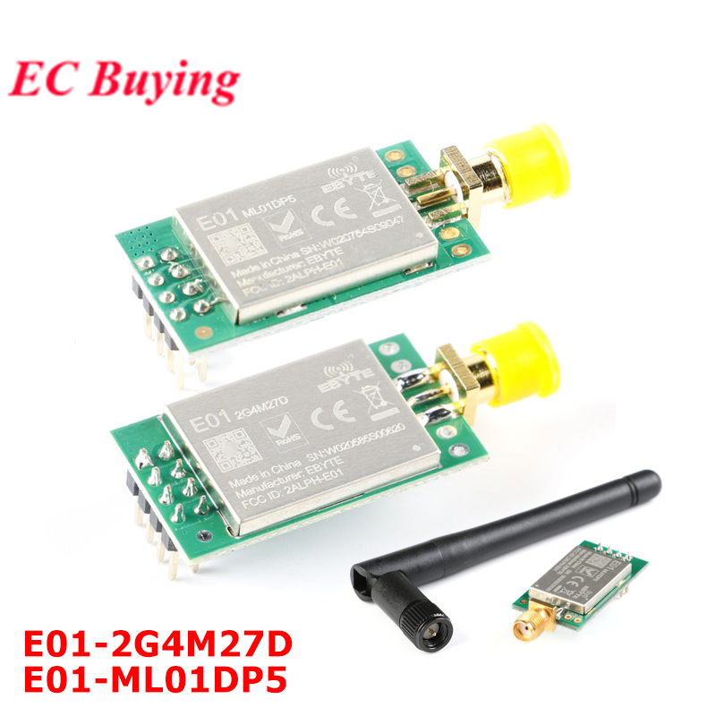 E01-ML01DP5 E01-2G4M27D 2.4G nRF24L01P + PA + LNA nrf24l01 ยาว 2500 M 5000 M RF Wireless Transceiver