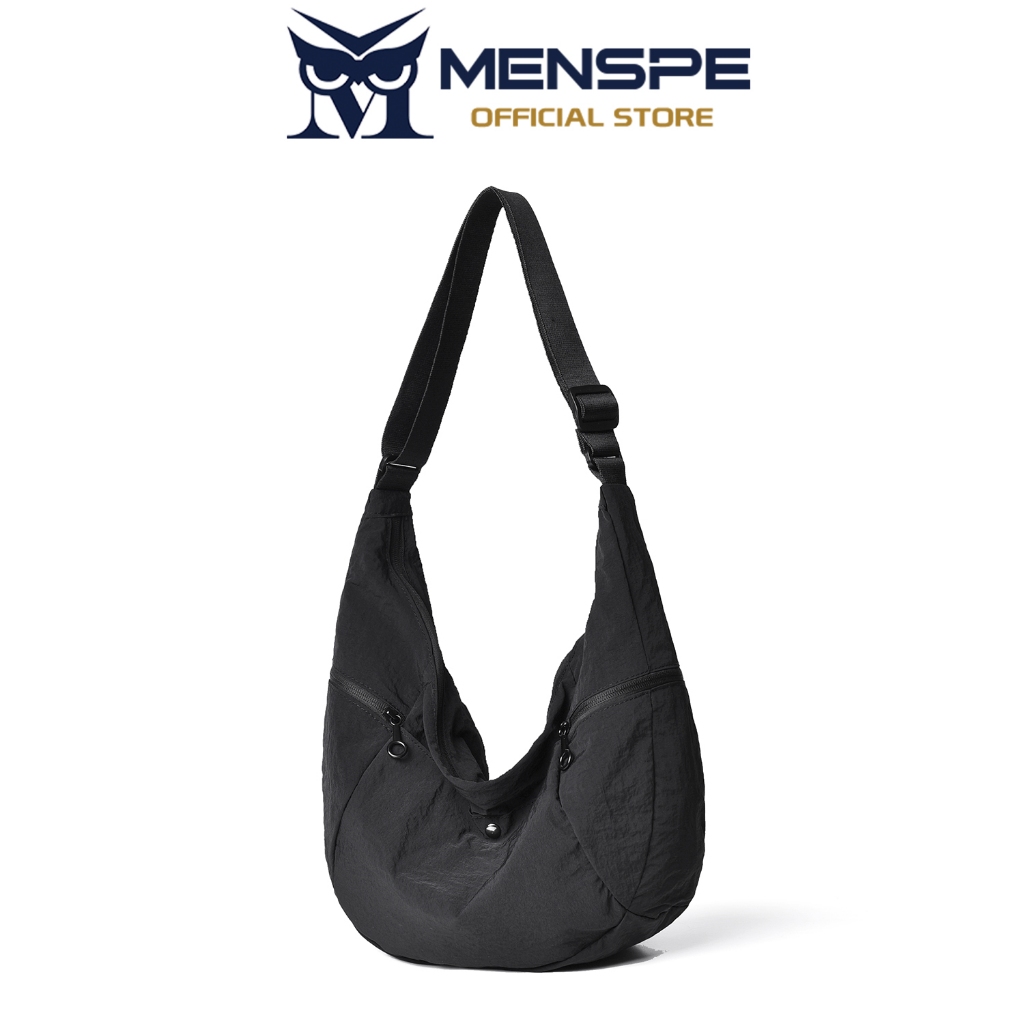 MENSPE กระเป๋าสะพายไหล่แฟชั่น กันน้ำ สำหรับผู้ชายและผู้หญิง กระเป๋าสะพายข้างแนววินเทจ น้ำหนักเบา สำหรับเดินทางและใช้งานประจำวัน