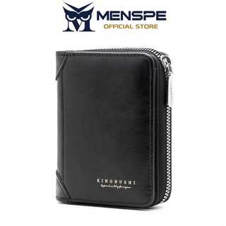 MENSPE กระเป๋าสตางค์ใบสั้นผู้ชายแฟชั่น PU Business Multi-Car…