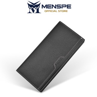 MENSPE แฟชั่นกระเป๋าสตางค์ยาวผู้ชายธุรกิจกระเป๋าสตางค์หนัง P…