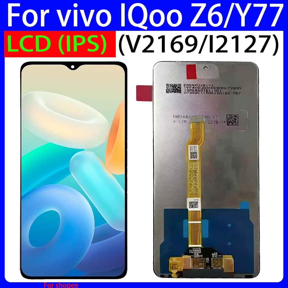 6.58 "สําหรับ vivo Y77 V2169 จอแสดงผล LCD สําหรับ Vivo iQOO Z6 I2127 LCD