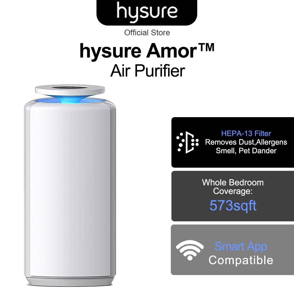 [สินค้าสปอตประเทศไทย]Hysure AMOR  เครื่องฟอกอากาศ เครื่องฟอกอากาศในห้องนอน HEPA13