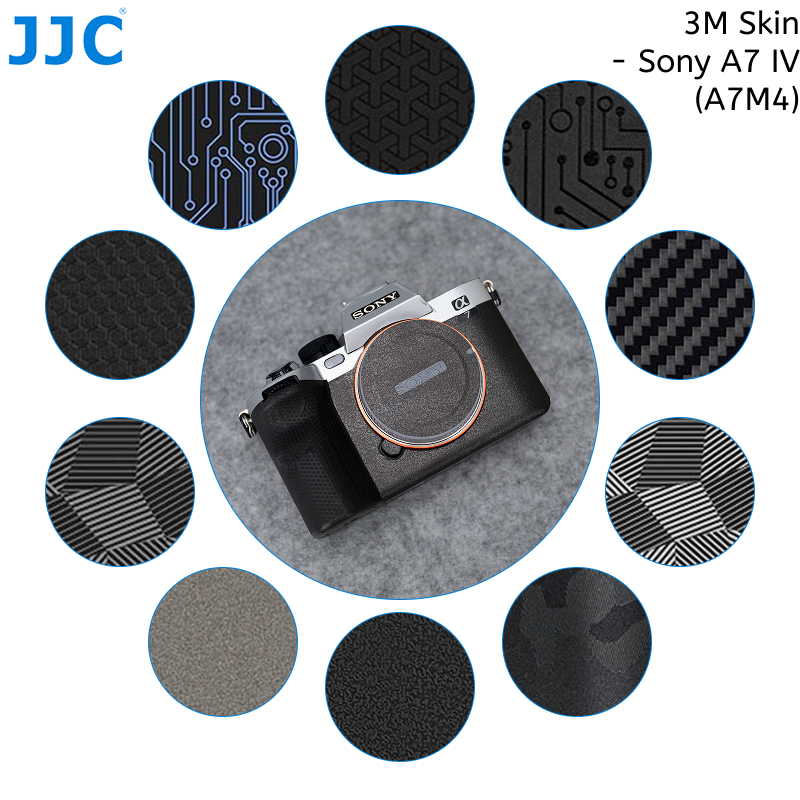 JJC SS-A7M4 สติกเกอร์ผิวกล้องตกแต่งฟิล์มผิวสําหรับกล้อง Sony A7M4 A7 IV a7 IV , Residual-free 3M วัสดุสติกเกอร์ป้องกันรอยขีดข่วน