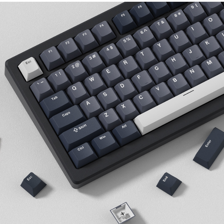 Womier Double Shot PBT Keycaps ชุด 140 คีย์ Cherry Profile Custom Key Caps สําหรับ 61/64/68/84/87/100/104/108 Retro Gaming คีย์บอร์ด