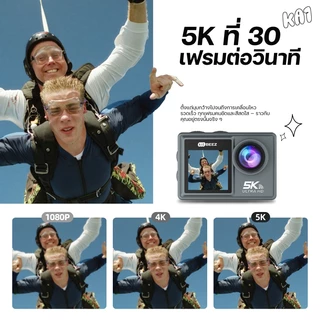 KiTBEEZ KA-1 แอคชั่น Gopro กล้องโกโปร กล้องถ่าย vlog หน้าจอคู่ สัมผัสได้ 5K/30fps WiFi Action Camera กล้องติดหมวกกันน็อค