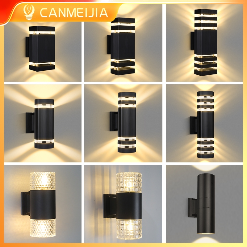 E27 ไฟติดผนัง กลางแจ้ง led ไฟผนัง IP65 กันน้ำ มี 2 หลอดไฟฟรี โคมไฟภายนอก ไฟตกแต่งสวน ไฟทางเดิน ไฟหน้าบ้าน ไฟกิ่ง