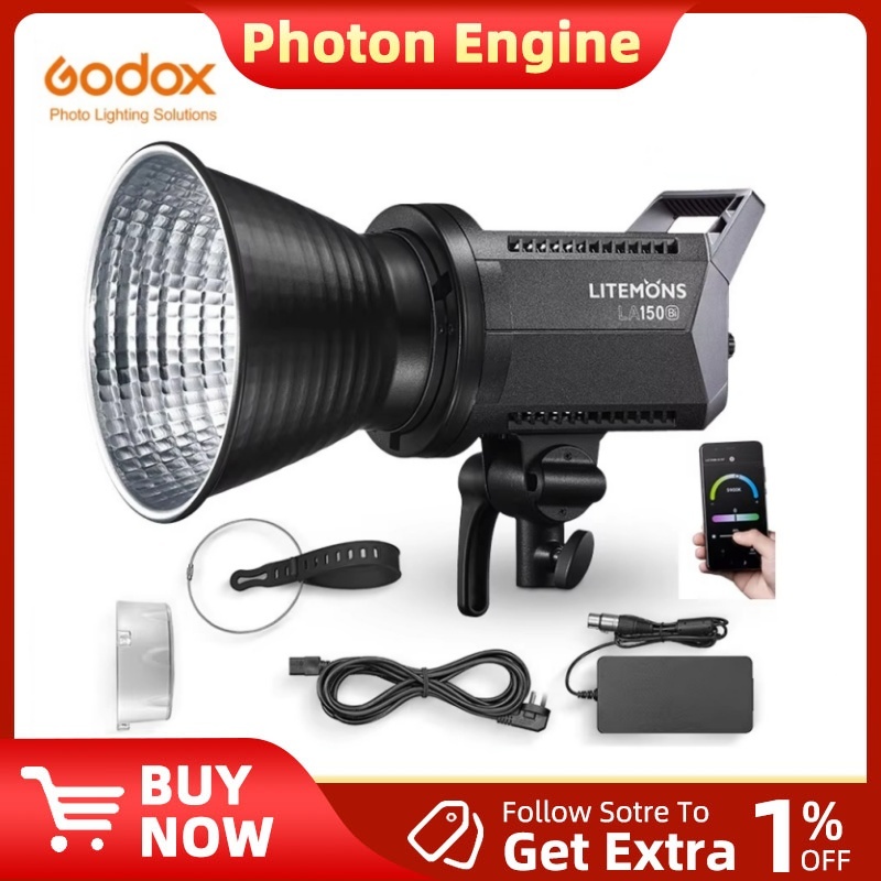 Godox LA150D LA150BI 190W LA200D LA200BI 230W LCD แผง LED วิดีโอเอาต์พุตต่อเนื่อง + APP ควบคุม Bowen