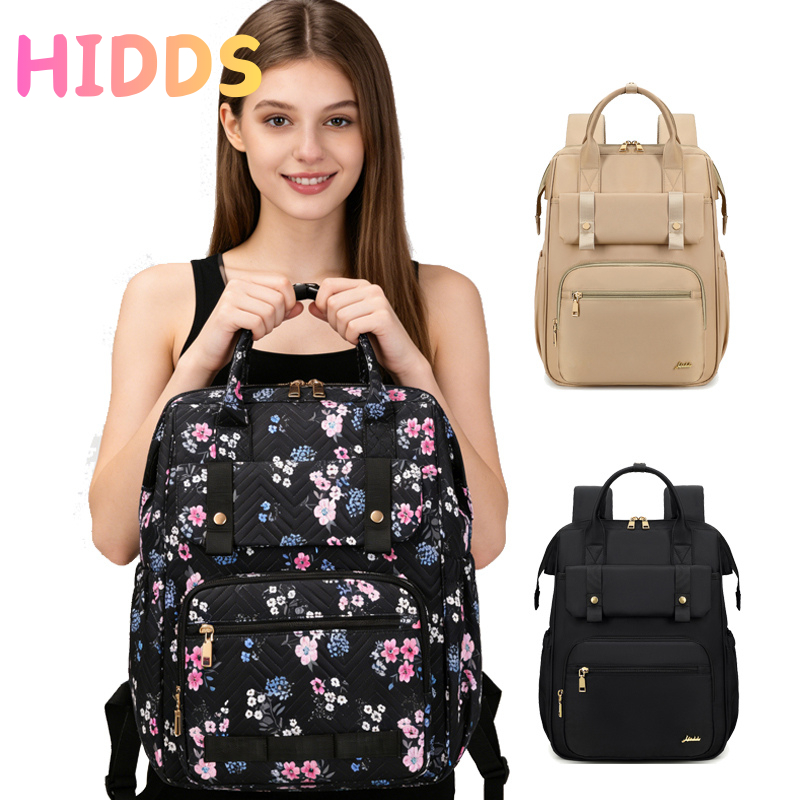 【HIDDS】กระเป๋าเป้ผู้หญิงขนาดใหญ่หลายฟังก์ชัน กันน้ำทนทาน เหมาะสำหรับนักเรียน/คนทำงาน (มีให้เลือก 3 สี)