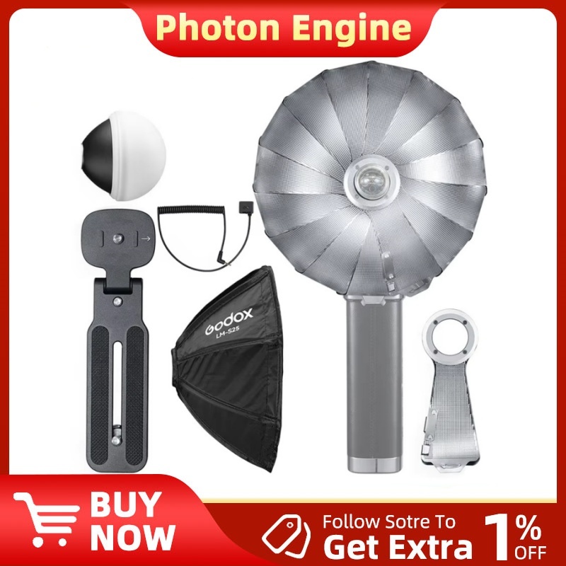 Godox LUX Master Flash Light การถ่ายภาพ Accesorios Softbox Reflector เซ็นเซอร์อัตโนมัติ Flash Bracke