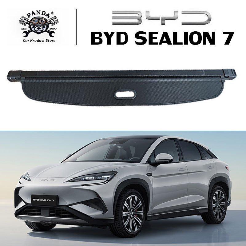[Panda] ม่านบังสัมภาระ BYD SEALION 7 【2025-ปัจจุบัน】 ม่านหลังรถ ม่านรางเลื่อนเก็บของท้ายรถ สำหรับ การปกป้องควา