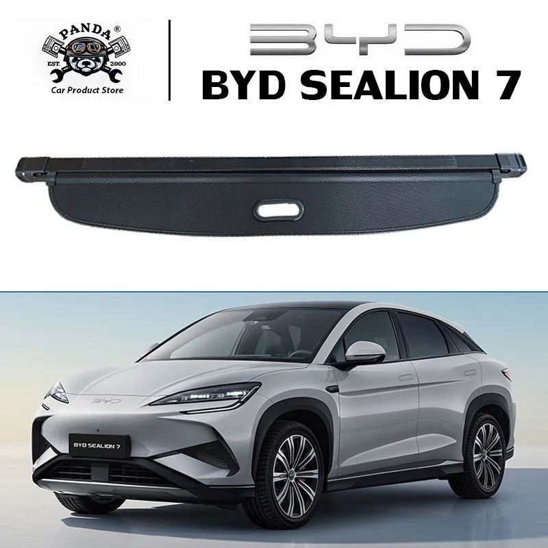 [Panda] ม่านบังสัมภาระ BYD SEALION 7 【2025-ปัจจุบัน】 ม่านหลังรถ ม่านรางเลื่อนเก็บของท้ายรถ สำหรับ การปกป้องควา