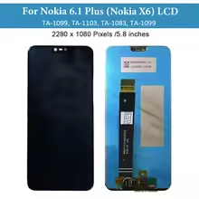 5.86"สําหรับNokia 6.1 Plus/X6 จอแสดงผลLCD Touch Screen Digitizer AssemblyสําหรับNokia X6/6.1 Plusเปล