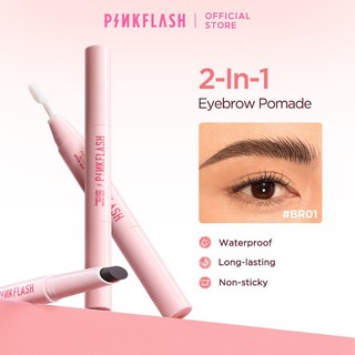 Pinkflash 2-in-1 waterproof sculpting brow wax  with Brush Long-lasting Brow tinted Lift Brow Styling Soap Eyebrow Clear Black Brown Color