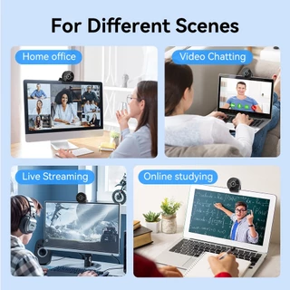 เว็บแคม 4K EMEET C950 4K กล้อง USB 1080P @ 60FPS สําหรับซูม/ทีม/Google Meet，เหมาะสำหรับการทำงานที่บ้าน การประชุมออนไลน์ และสถานการณ์อื่น ๆ